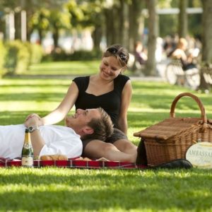 Gourmet-Picknick am Zürichsee im Sommer